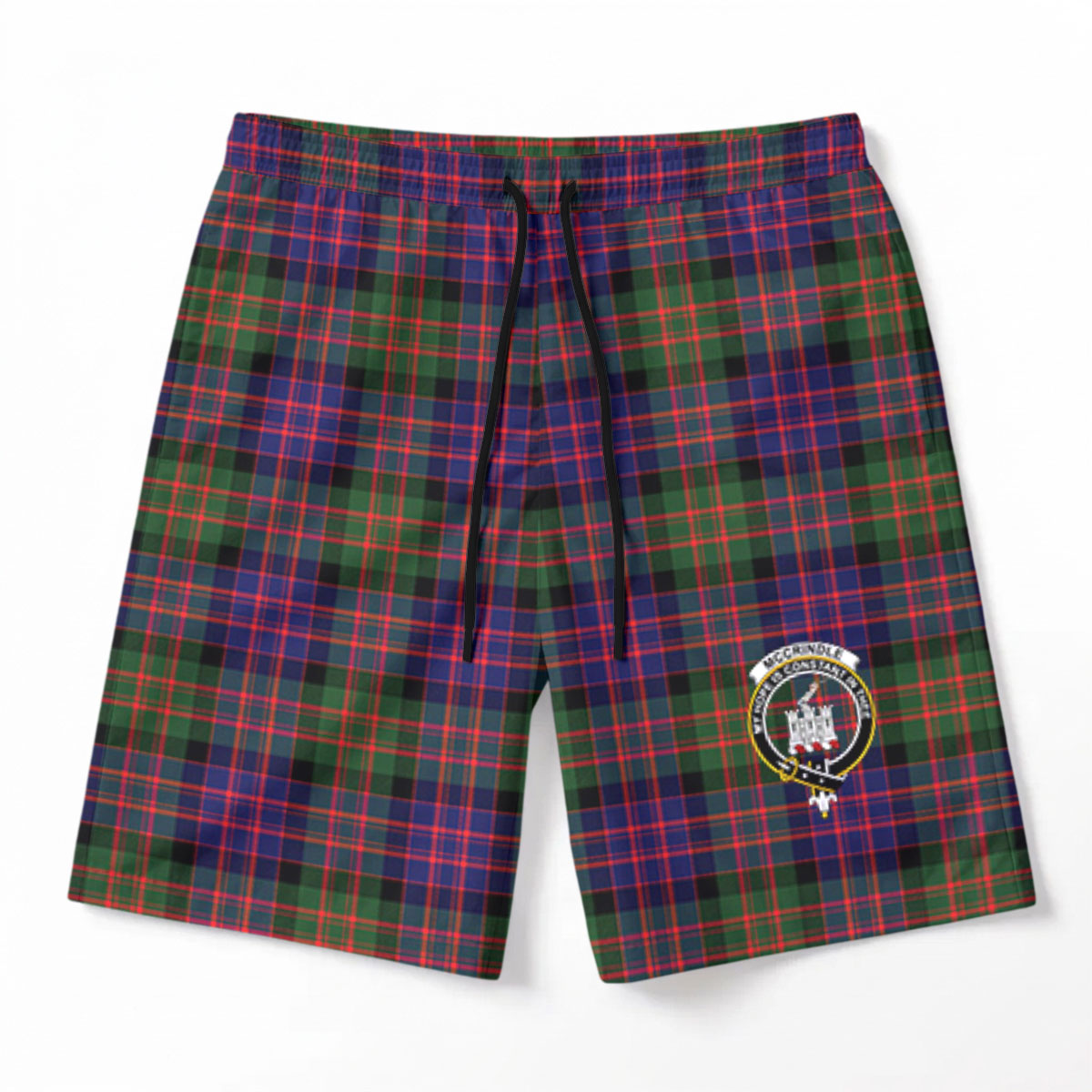McCrindle Tartan Crest Men's Beach Shorts