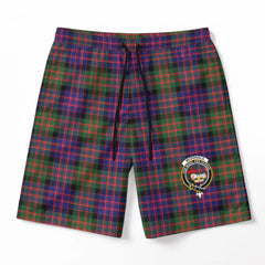 McDonald Modern Tartan Crest Men's Beach Shorts