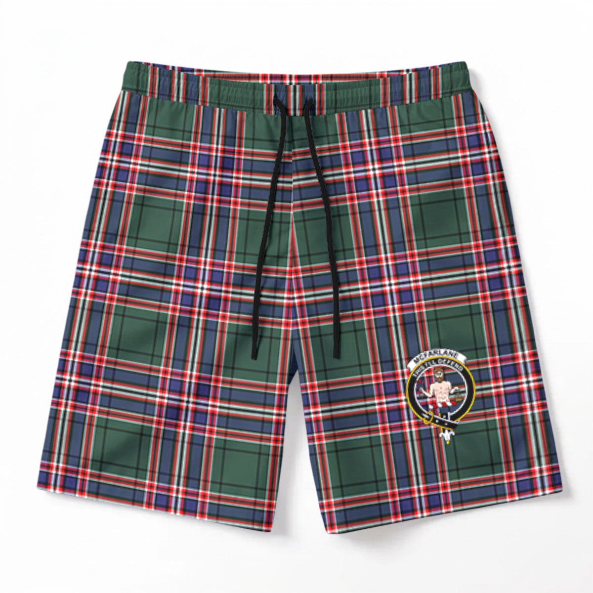 McFarlane Hunting Modern Tartan Crest Men's Beach Shorts