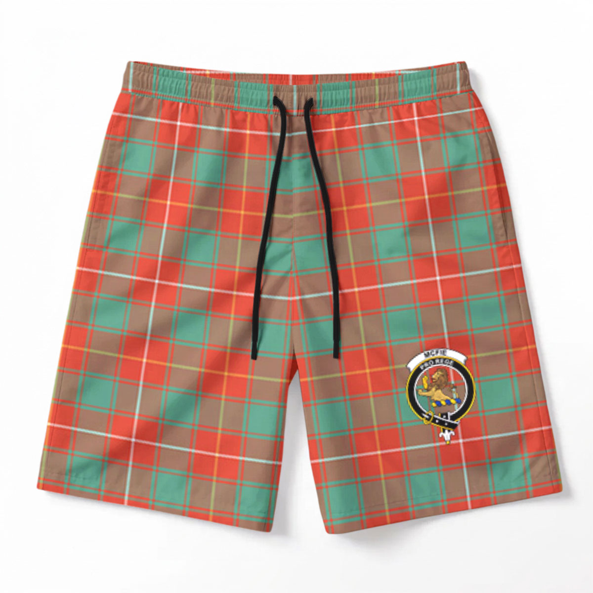 McFie Ancient Tartan Crest Men's Beach Shorts