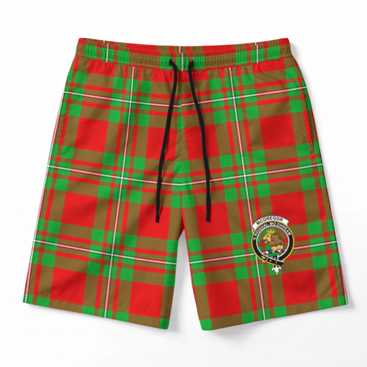 McGregor Modern Tartan Crest Men's Beach Shorts