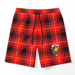 McIvor Tartan Crest Men's Beach Shorts