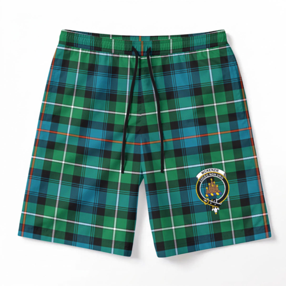 McKenzie Ancient Tartan Crest Men's Beach Shorts