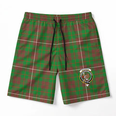 McKinnon Hunting Modern Tartan Crest Men's Beach Shorts