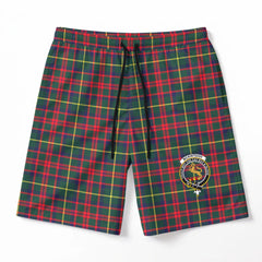 McKintosh Hunting Modern Tartan Crest Men's Beach Shorts