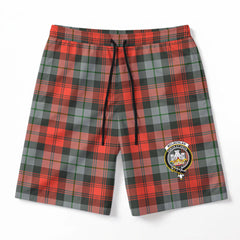 McLachlan Weathered Tartan Crest Men's Beach Shorts