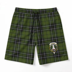 McLean Hunting Tartan Crest Men's Beach Shorts