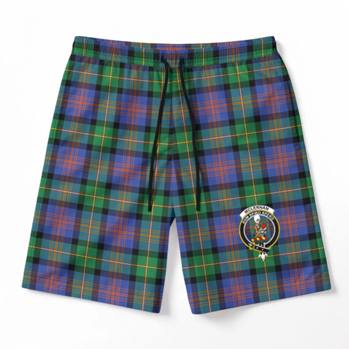 McLennan Ancient Tartan Crest Men's Beach Shorts