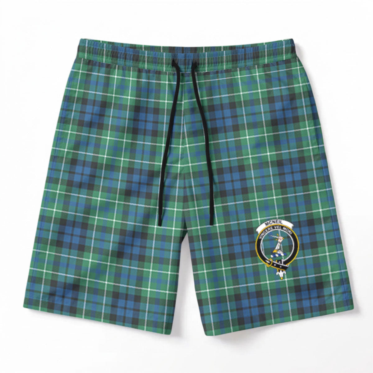 McNeil of Colonsay Ancient Tartan Crest Men's Beach Shorts