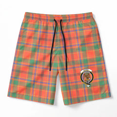 Munro Ancient Tartan Crest Men's Beach Shorts