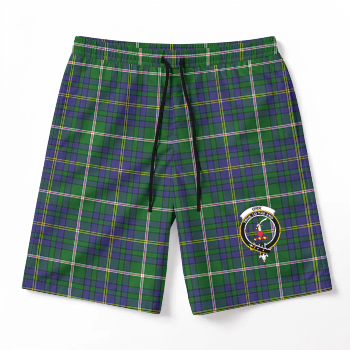Orr Tartan Crest Men's Beach Shorts