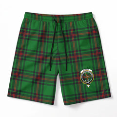 Orrock Tartan Crest Men's Beach Shorts