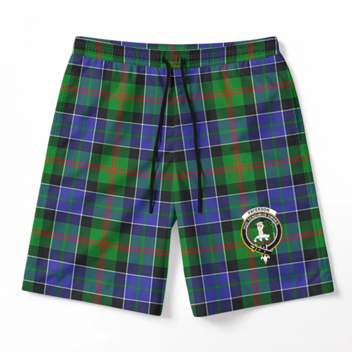 Paterson Tartan Crest Men's Beach Shorts