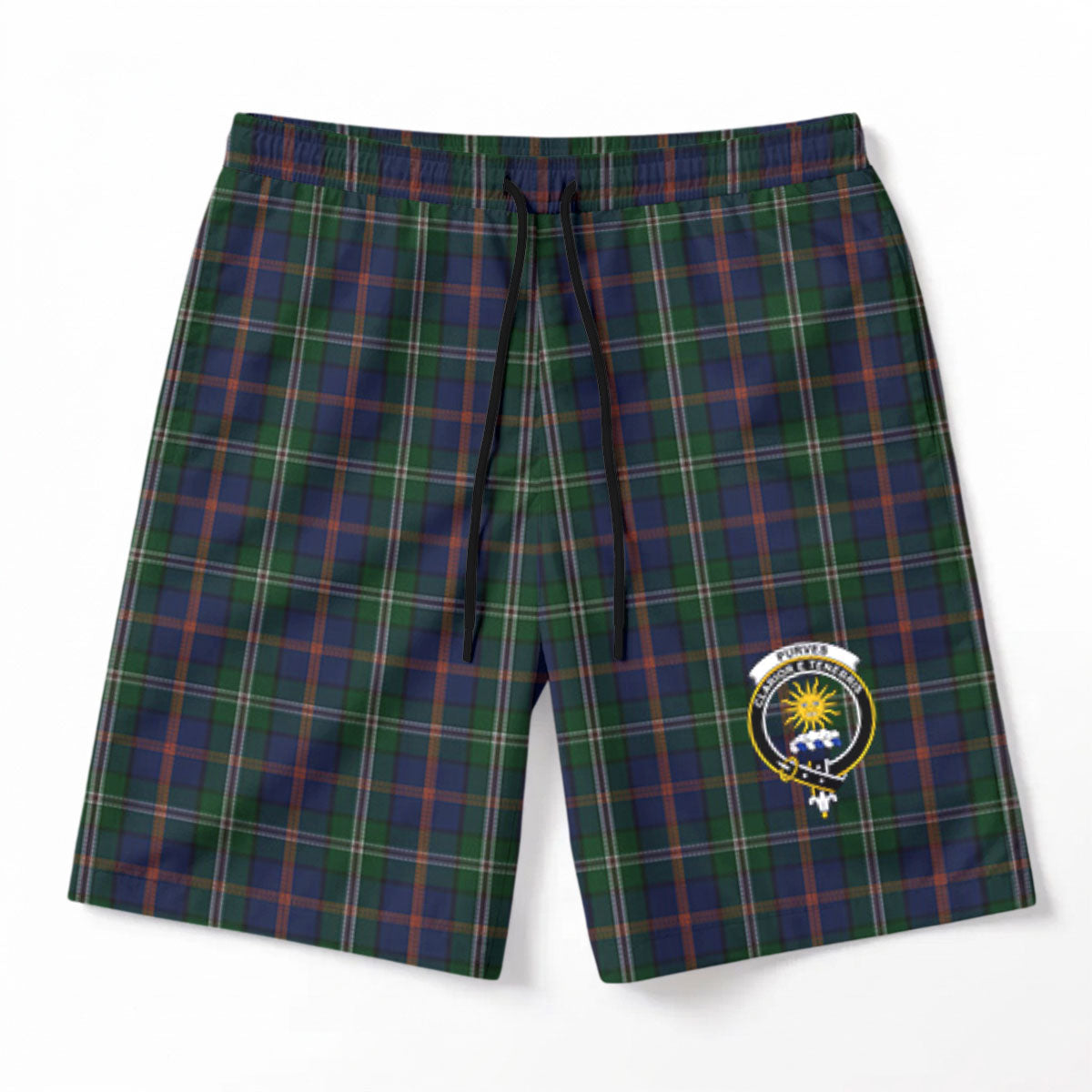 Purves Tartan Crest Men's Beach Shorts