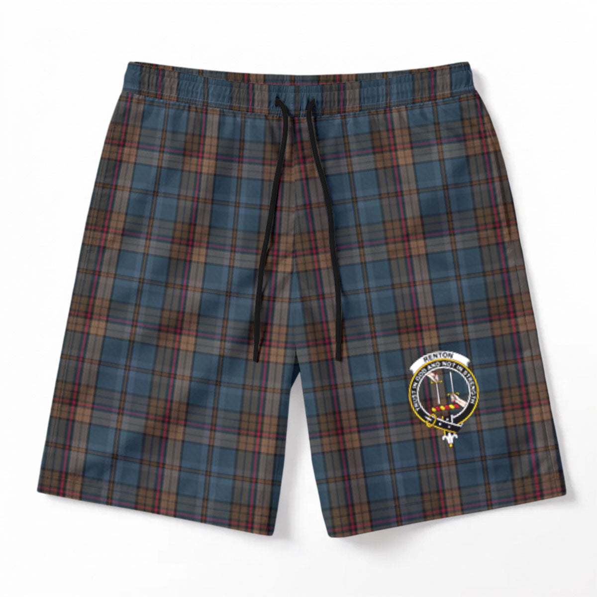 Renton Tartan Crest Men's Beach Shorts