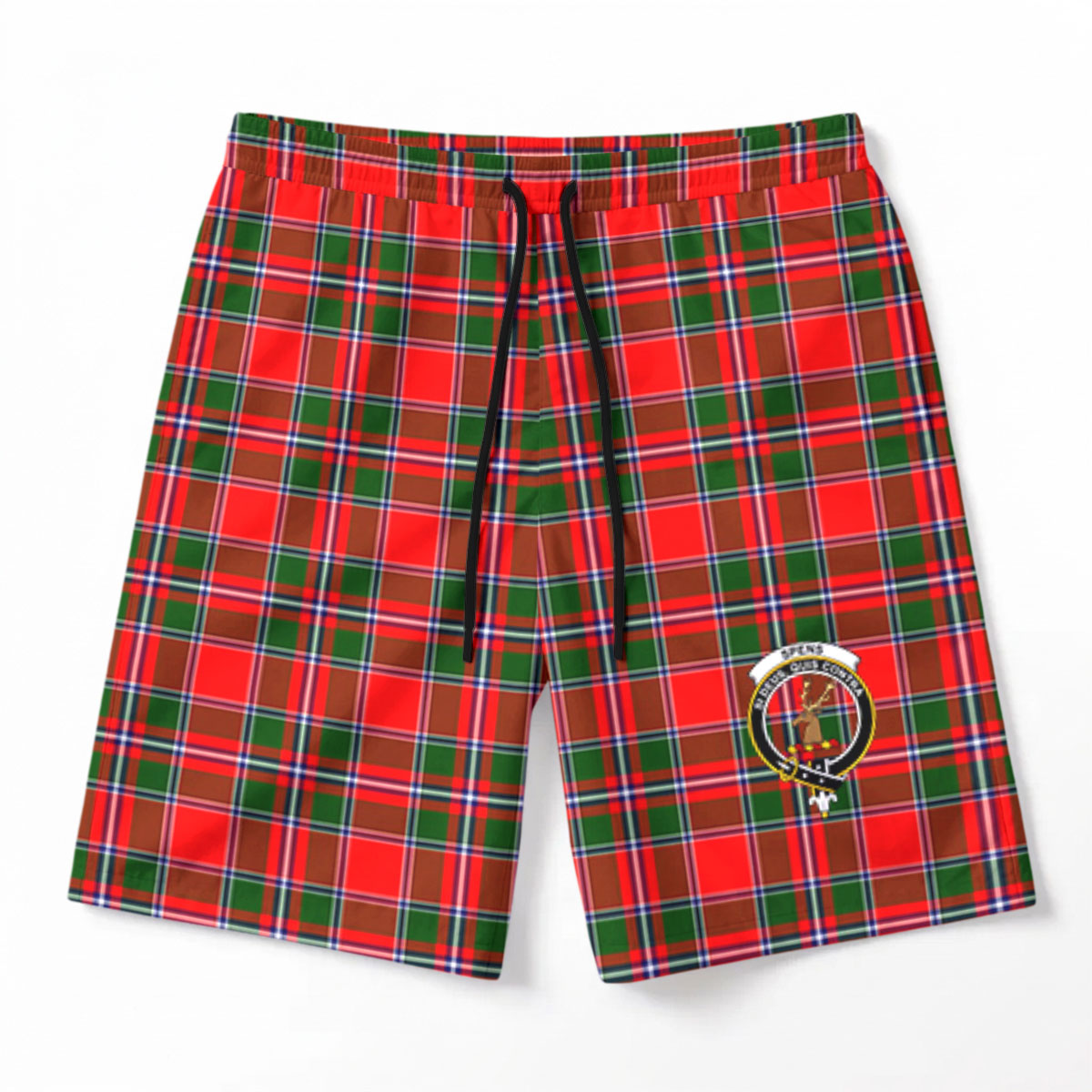 Spens (or Spence) Tartan Crest Men's Beach Shorts