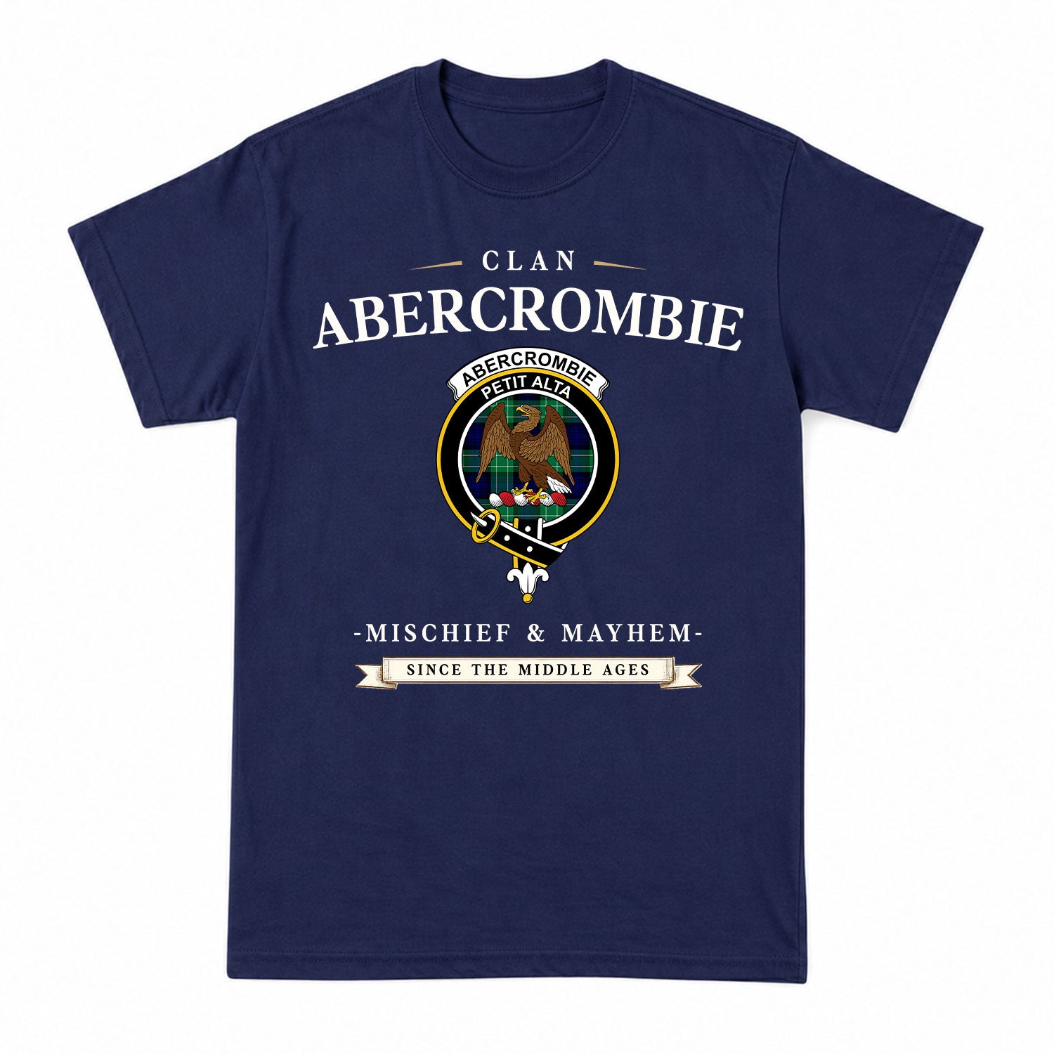 Abercrombie Tartan Crest Mischief and Mayhem T-shirt