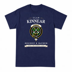 Kinnear Tartan Crest Mischief and Mayhem T-shirt