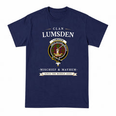 Lumsden Tartan Crest Mischief and Mayhem T-shirt