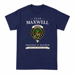 Maxwell Hunting Tartan Crest Mischief and Mayhem T-shirt