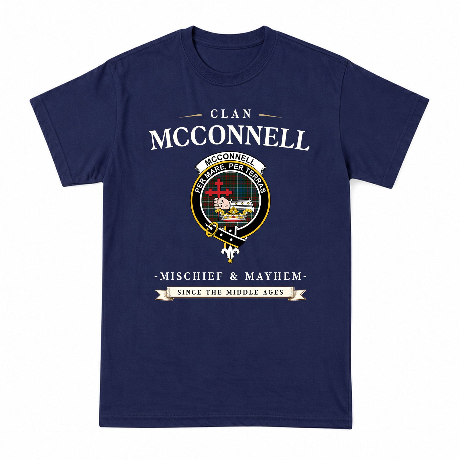 McConnell Tartan Crest Mischief and Mayhem T-shirt