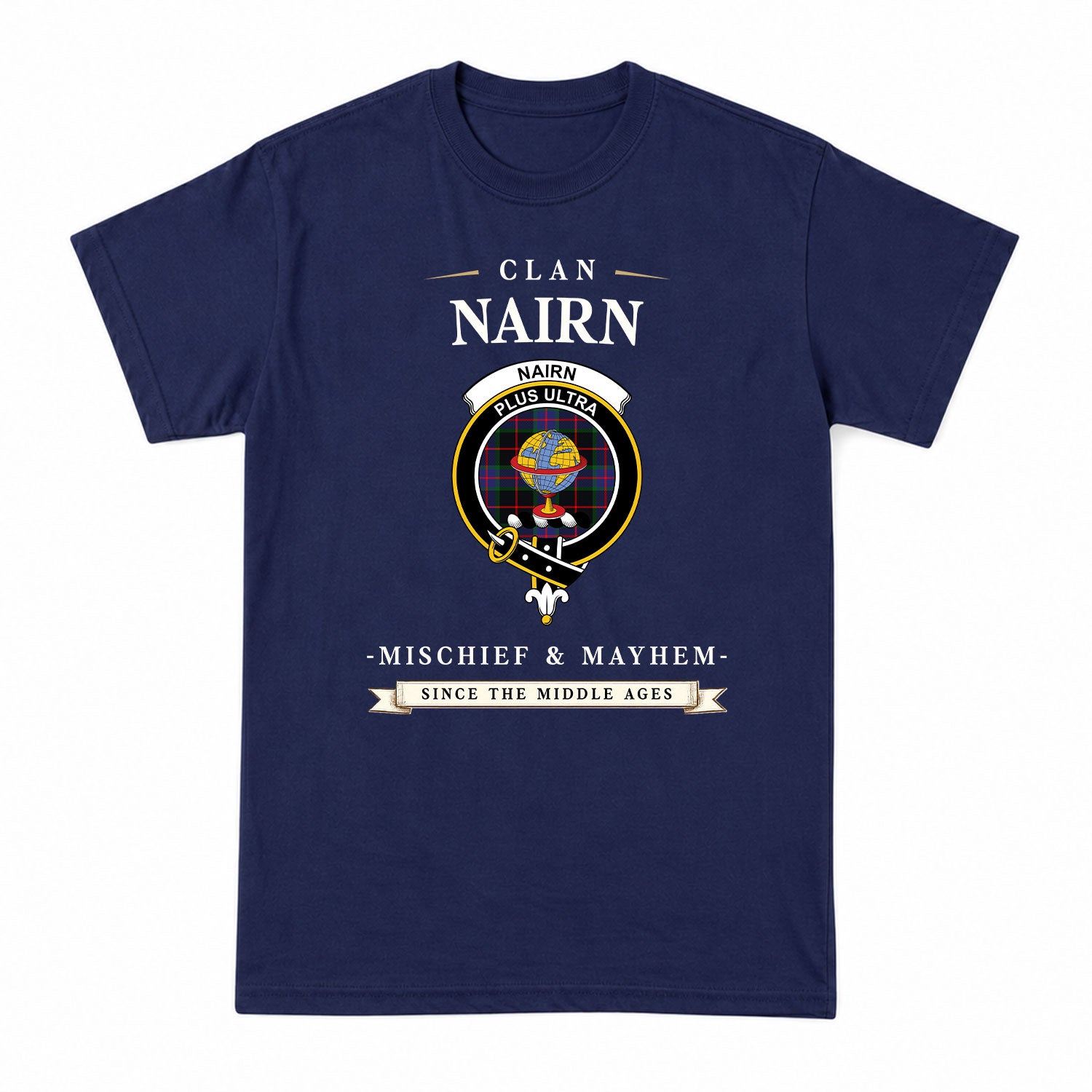 Nairn Tartan Crest Mischief and Mayhem T-shirt