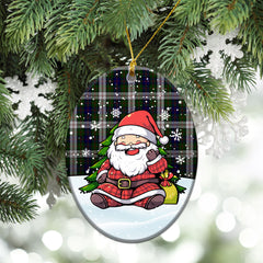 Blair Dress Tartan Christmas Ceramic Ornament - Scottish Santa Style