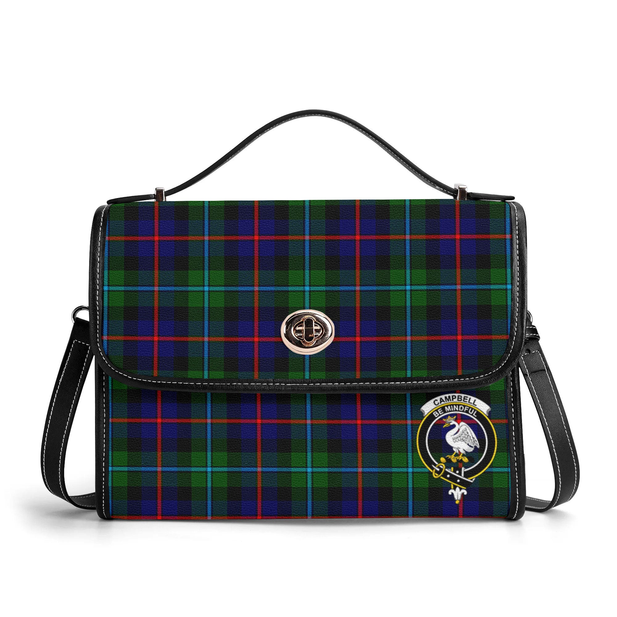 Campbell of Cawdor Modern Tartan Crest Satchel Bag