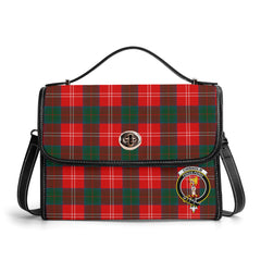 Chisholm Modern Tartan Crest Satchel Bag