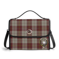 Cunningham Burgundy Dancers Tartan Crest Satchel Bag