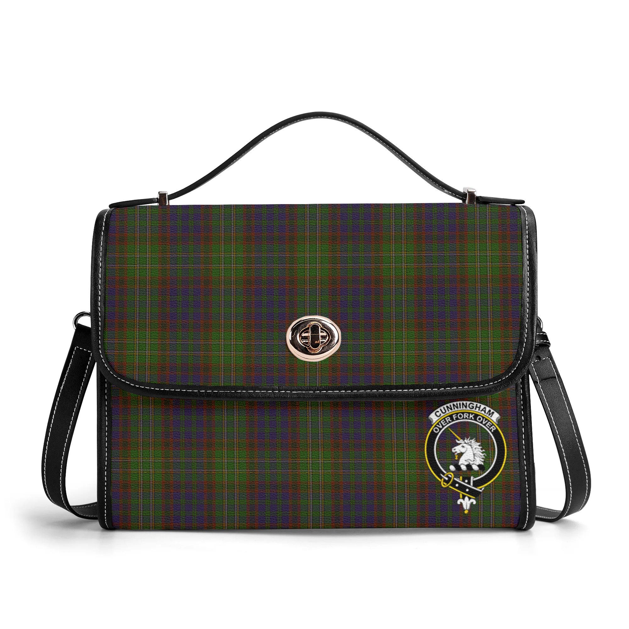 Cunningham Hunting Modern Tartan Crest Satchel Bag