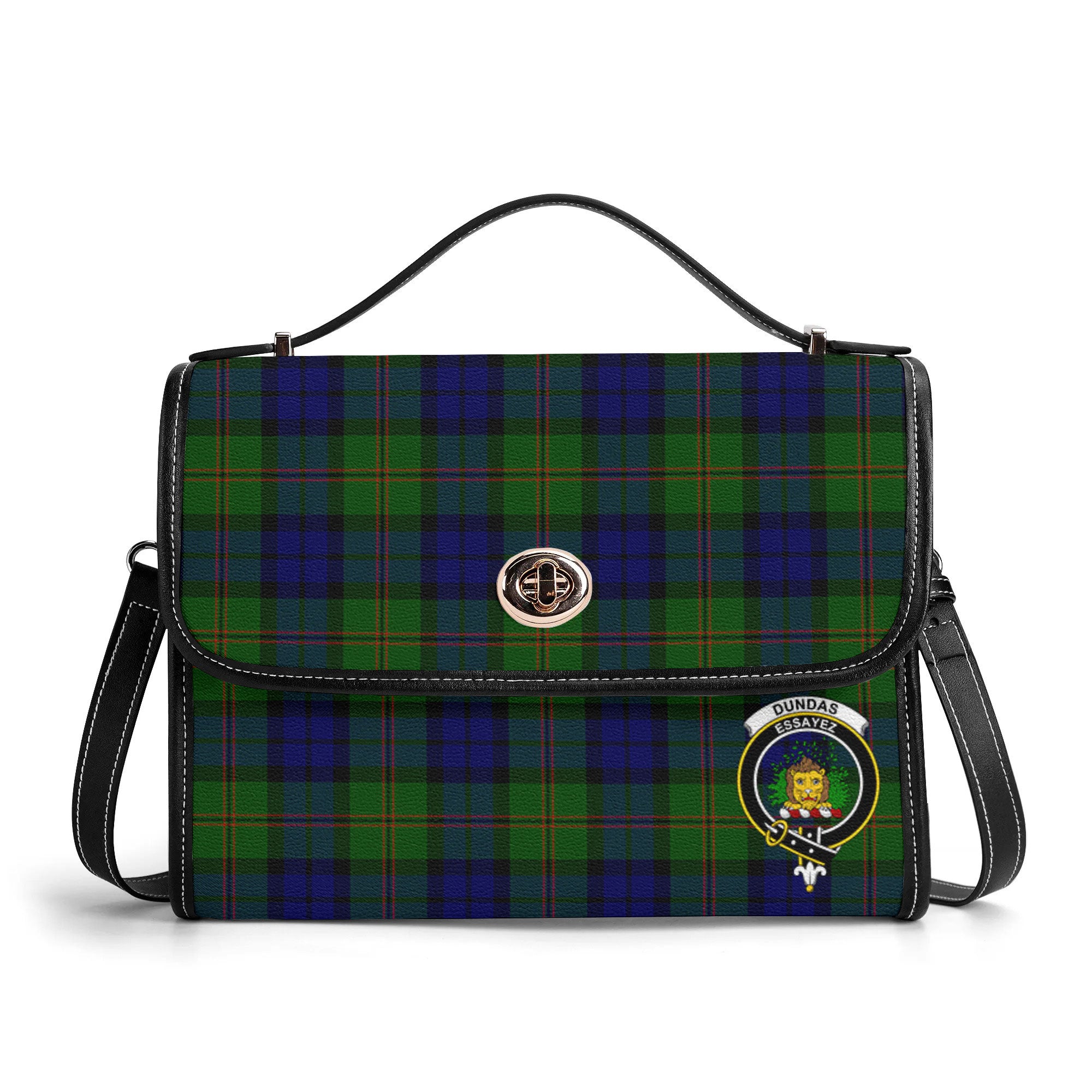 Dundas Modern Tartan Crest Satchel Bag