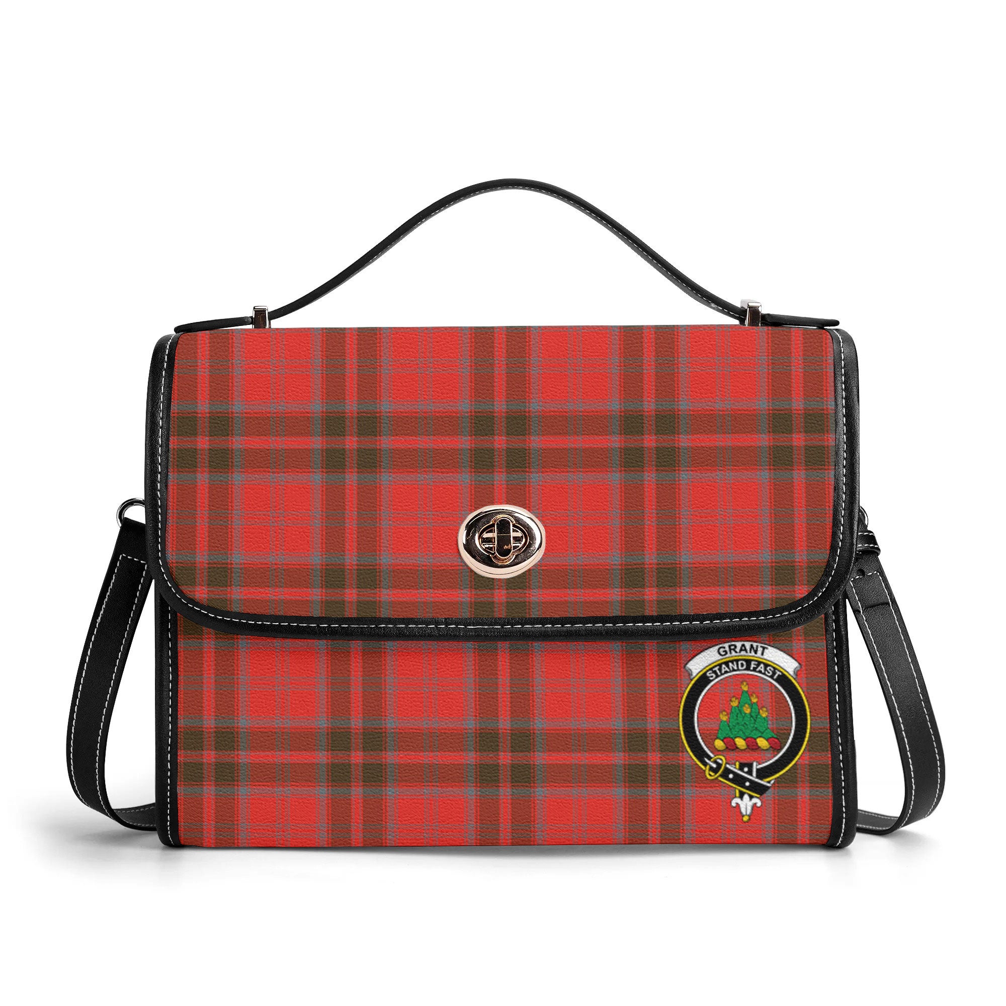 Grant Weathered  Tartan Crest Satchel Bag