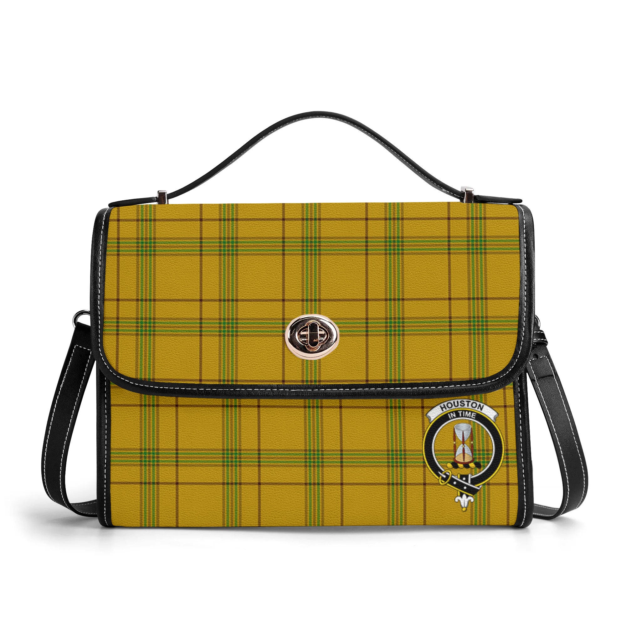 Houston Tartan Crest Satchel Bag