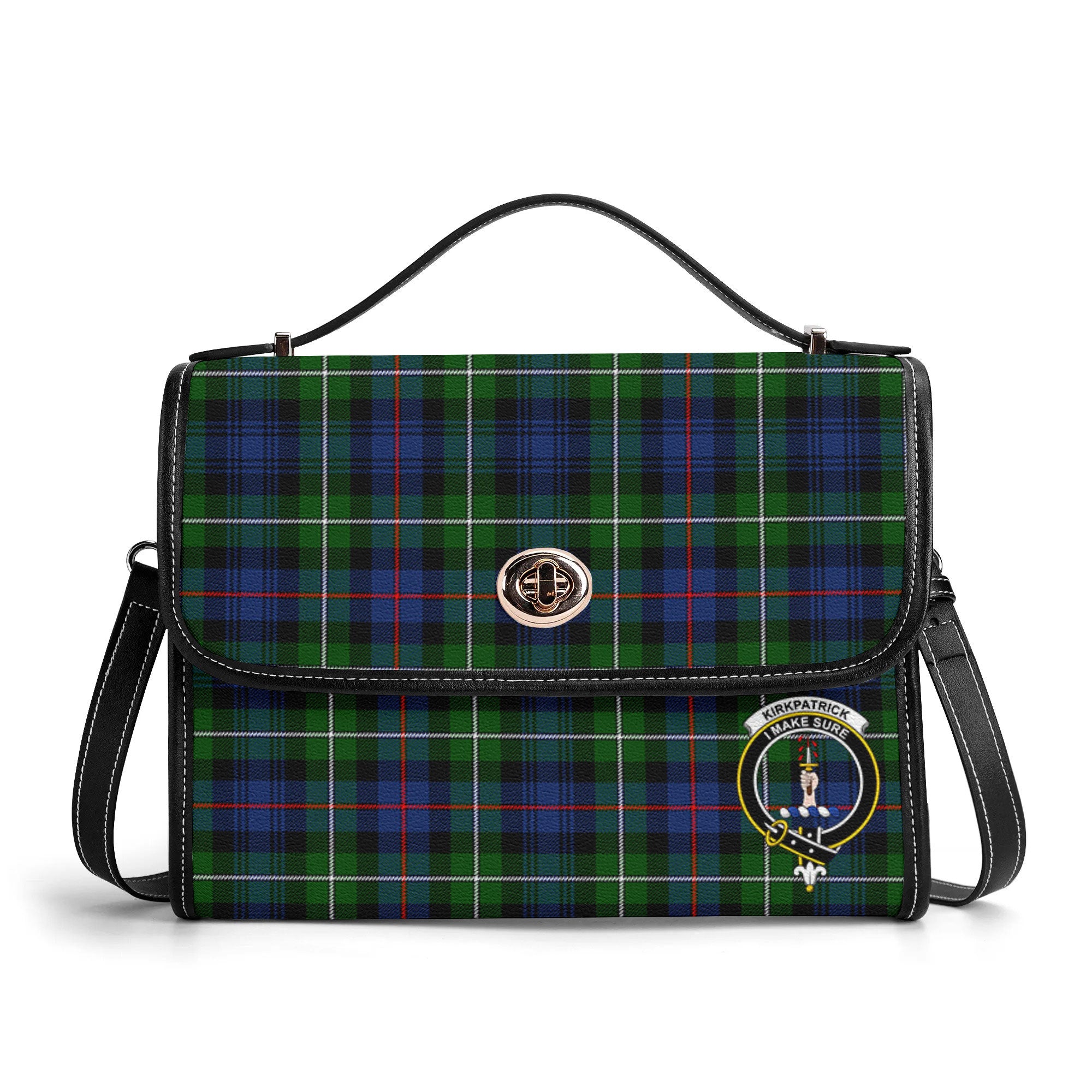 Kirkpatrick Tartan Crest Satchel Bag