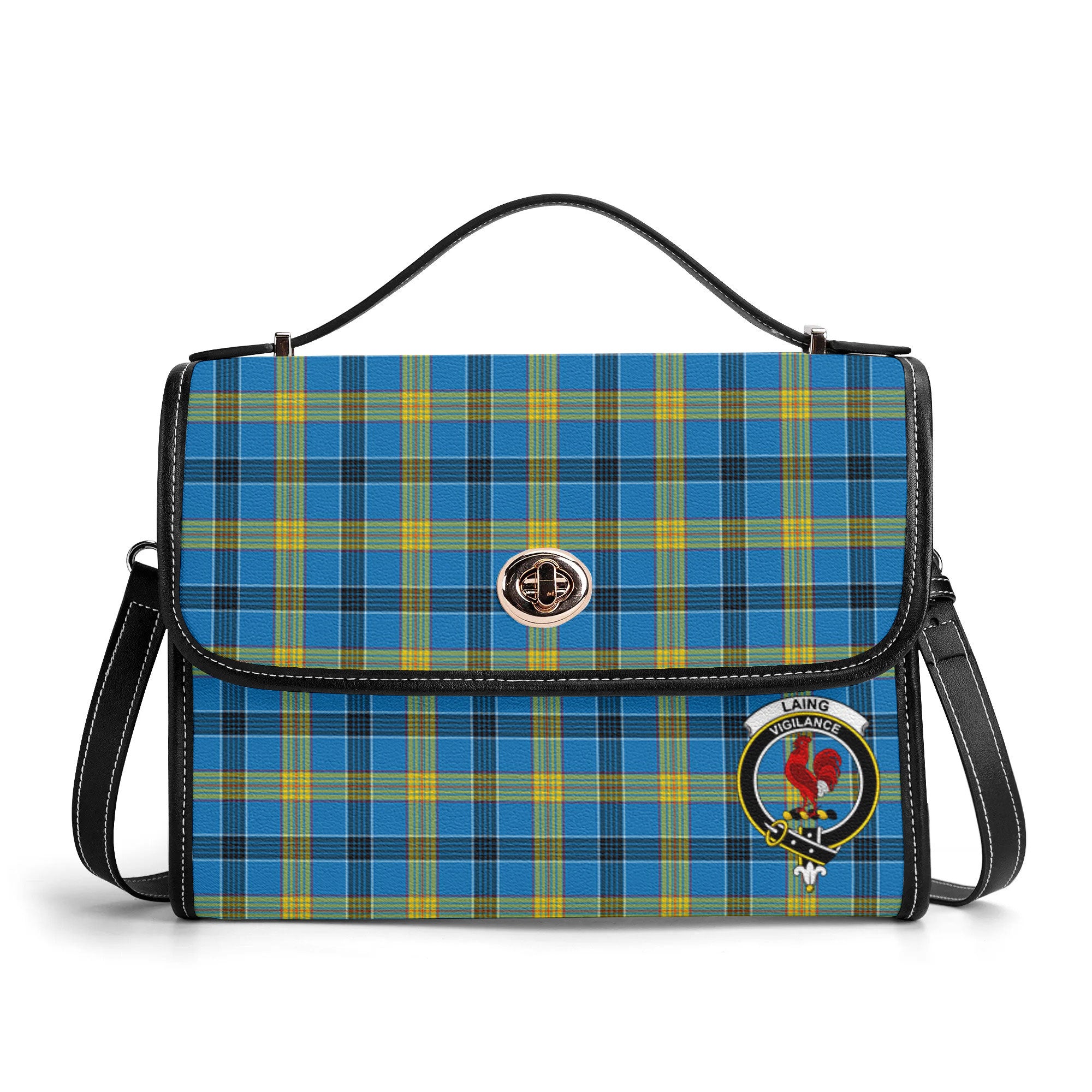 Laing Tartan Crest Satchel Bag