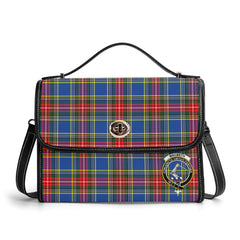 MacBeth Modern Tartan Crest Satchel Bag