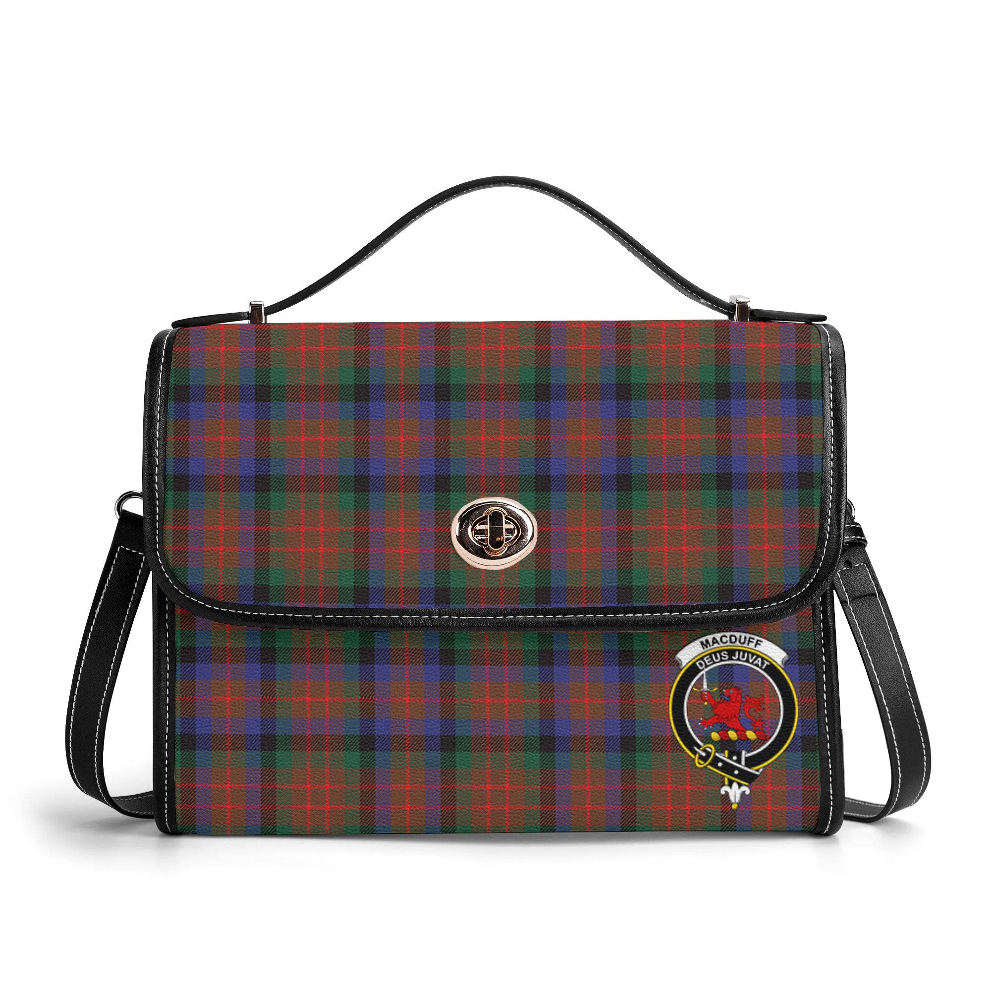 MacDuff Hunting Modern Tartan Crest Satchel Bag