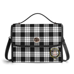 MacFarlane Black - White Tartan Crest Satchel Bag