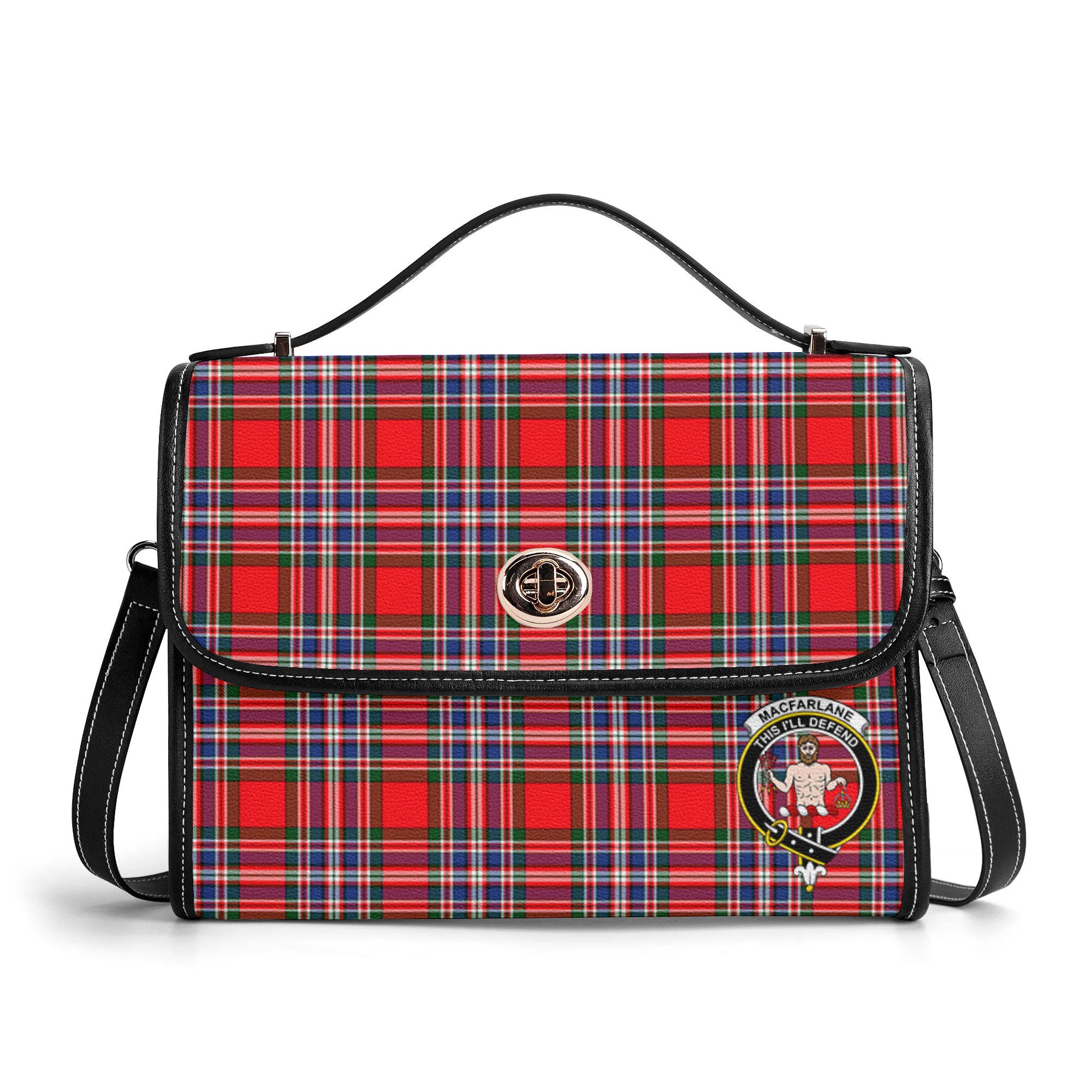 MacFarlane Modern Tartan Crest Satchel Bag