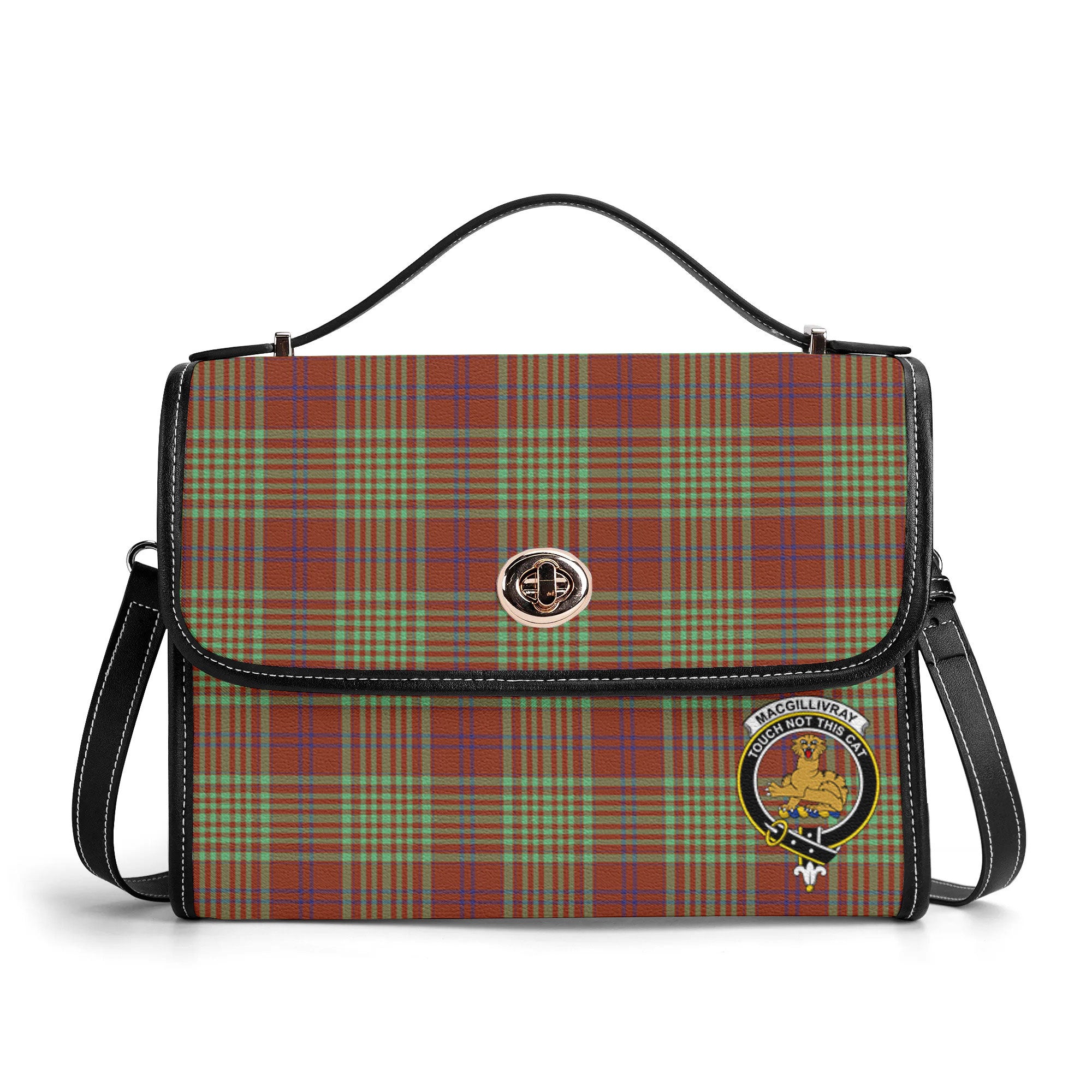 MacGillivray Hunting Ancient Tartan Crest Satchel Bag