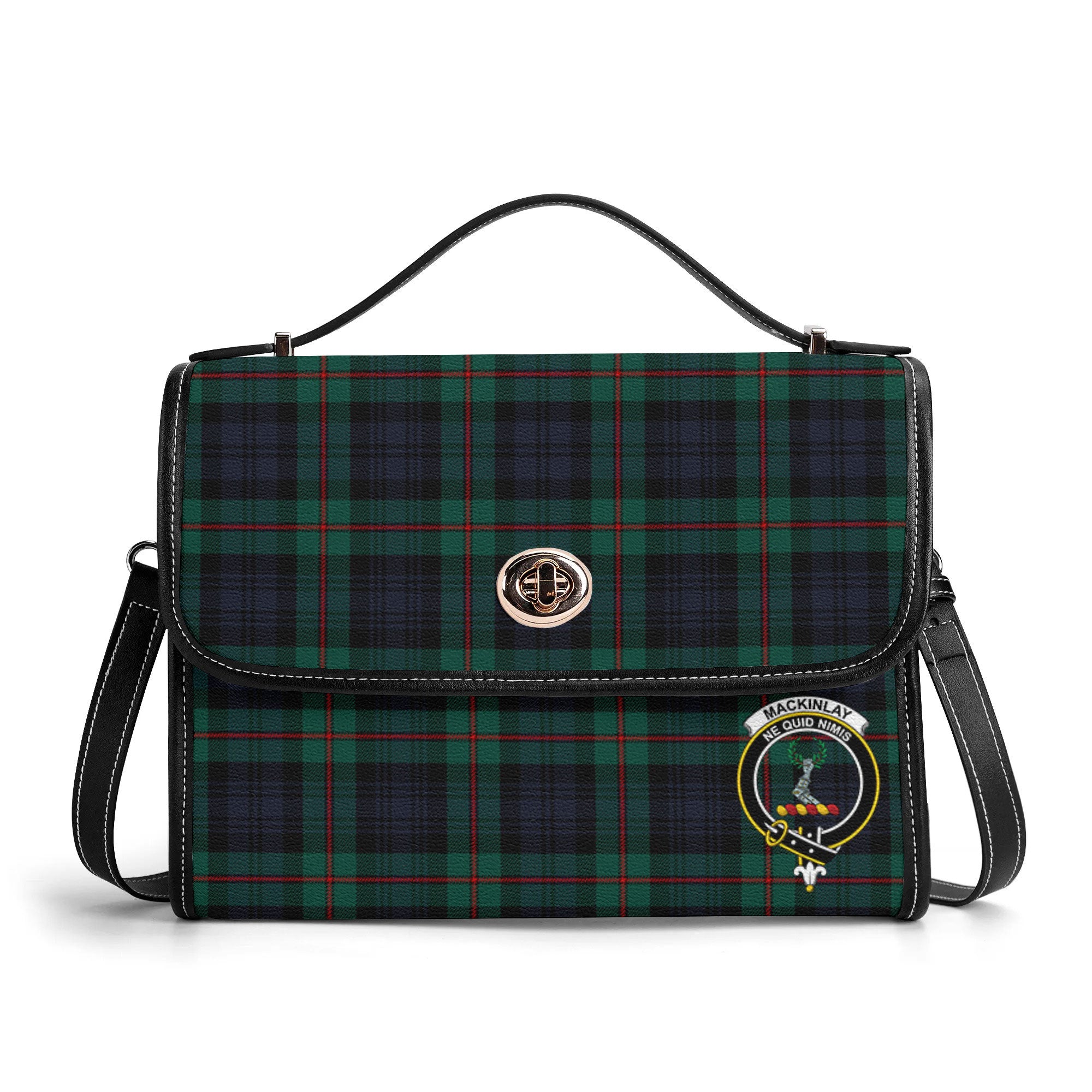 MacKinlay Modern Tartan Crest Satchel Bag