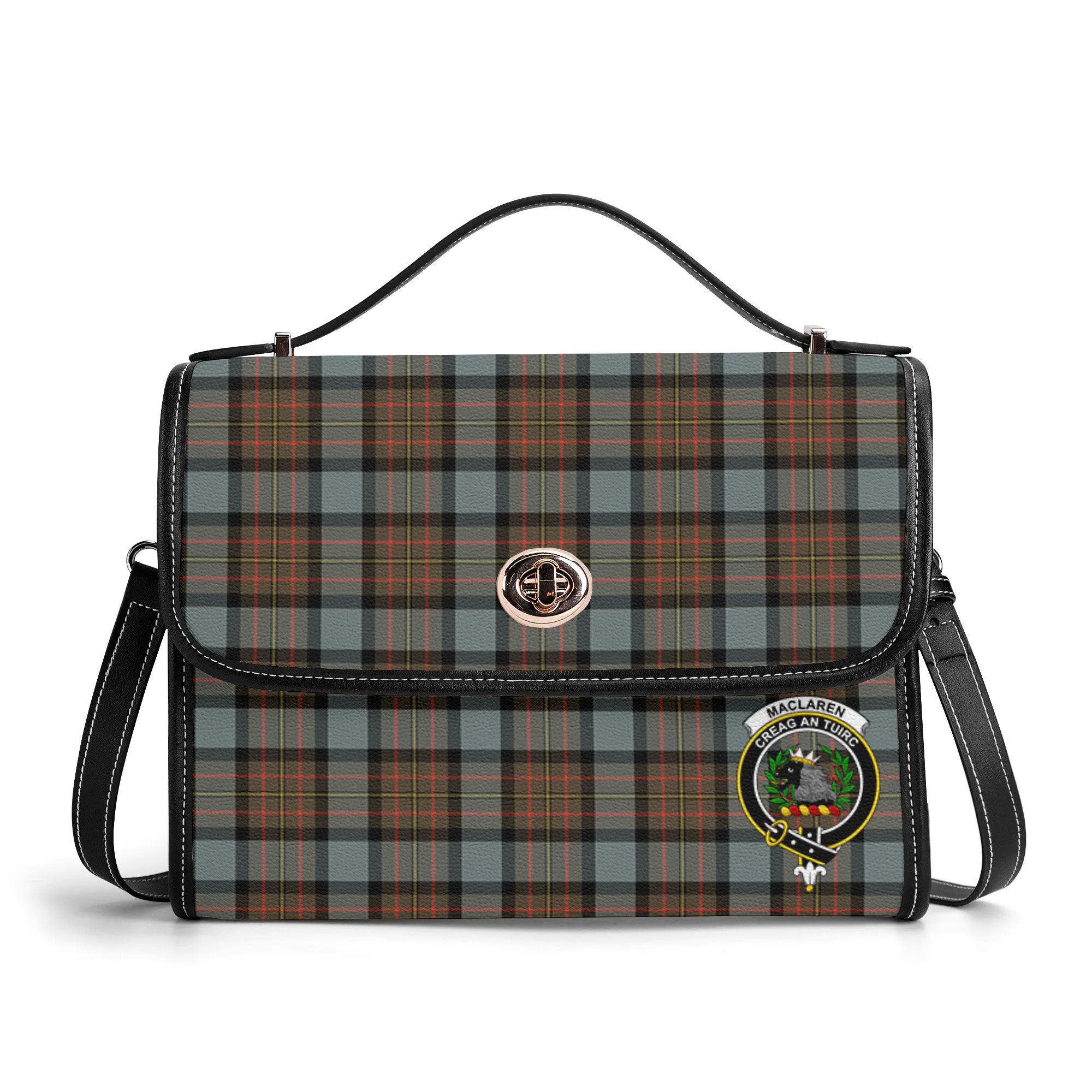 MacLaren Weathered Tartan Crest Satchel Bag