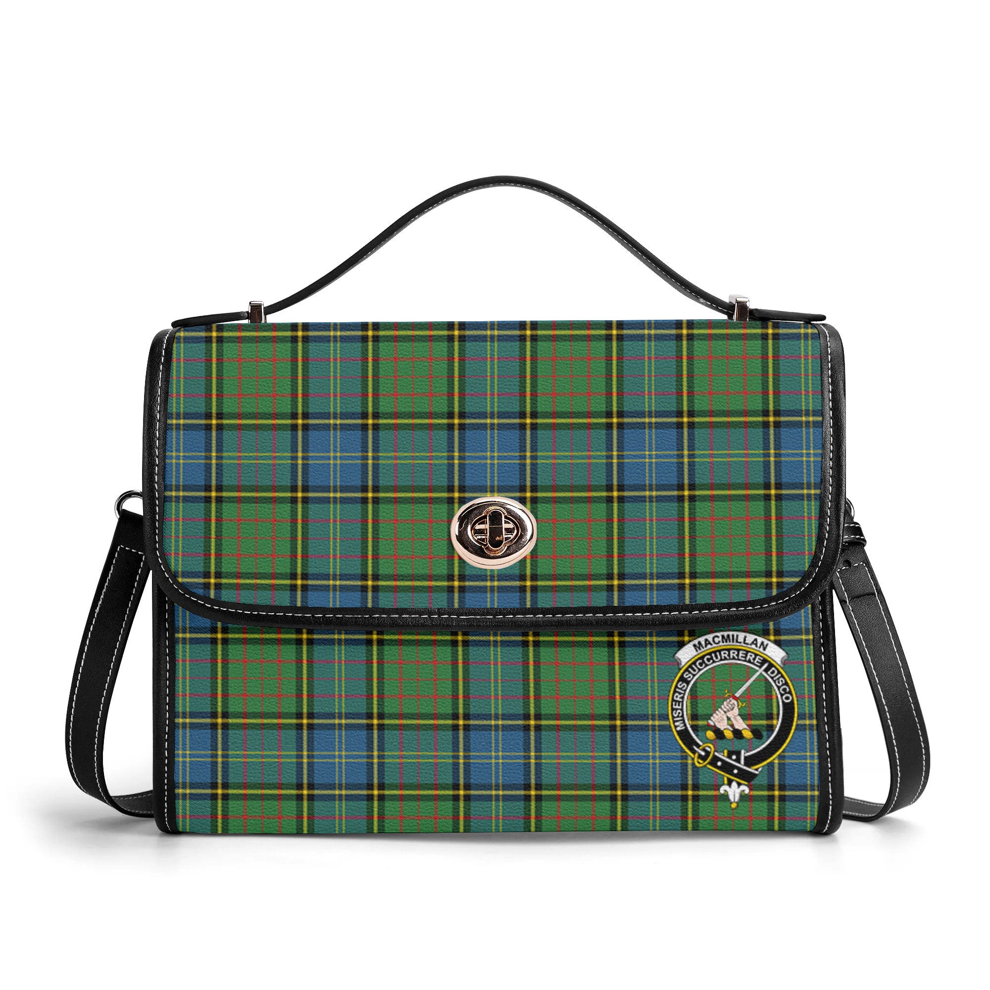 MacMillan Hunting Ancient Tartan Crest Satchel Bag