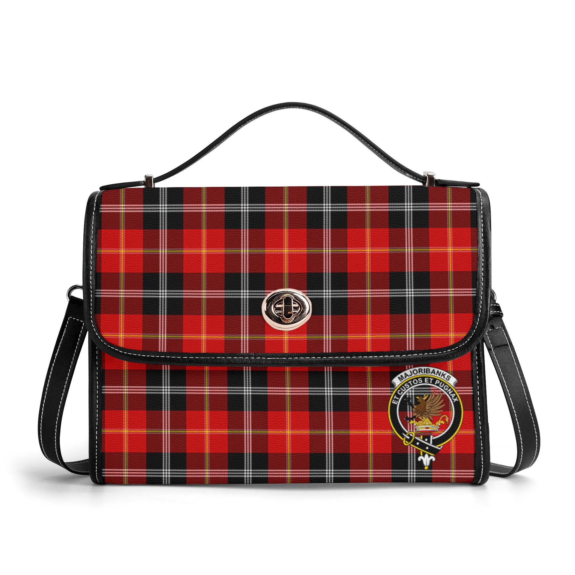 Majoribanks Tartan Crest Satchel Bag