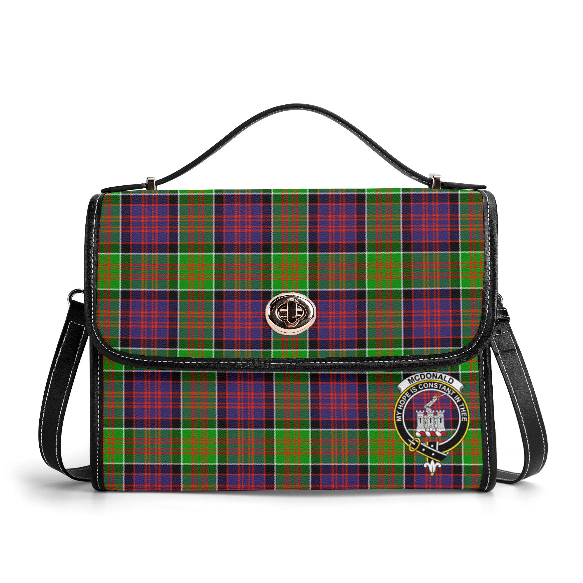 McDonald (Clan Ranald) Tartan Crest Satchel Bag