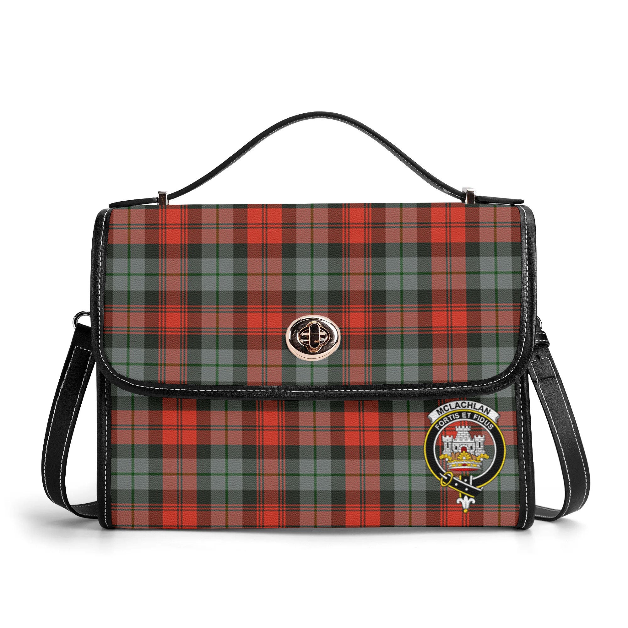 McLachlan Weathered Tartan Crest Satchel Bag