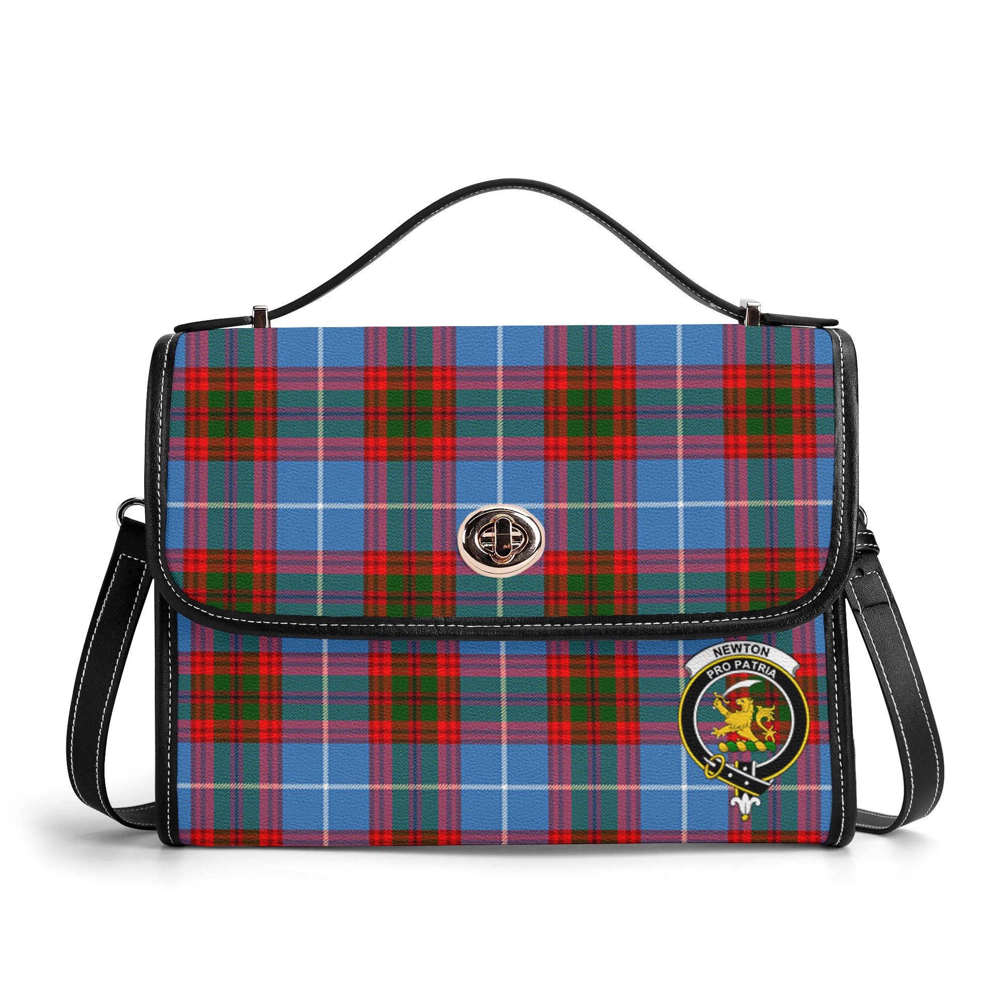 Newton Tartan Crest Satchel Bag