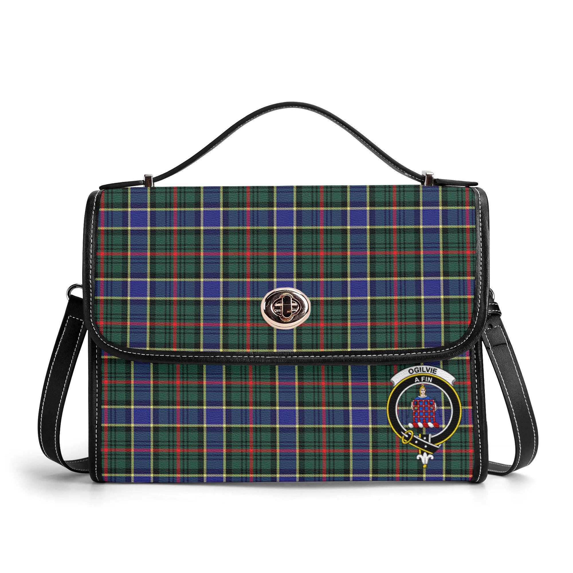 Ogilvie Hunting Modern Tartan Crest Satchel Bag
