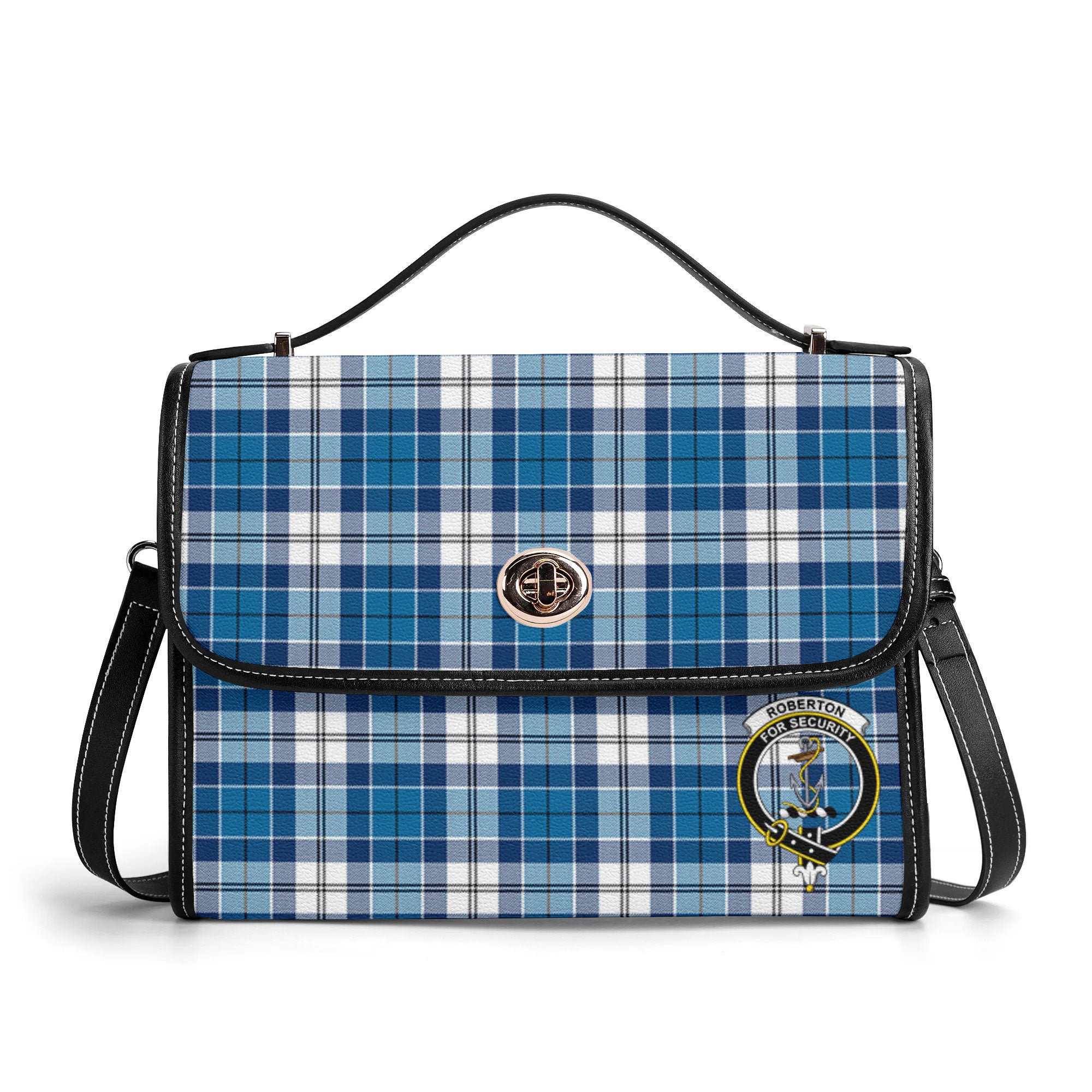 Roberton Tartan Crest Satchel Bag